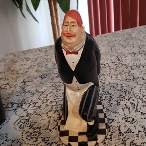 Wine Bottle Display Holder Figure Man Sculpture.